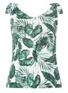 Dorothy Perkins Green Palm Print Top