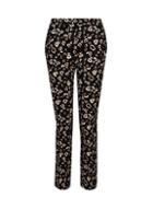 Dorothy Perkins *tall Black Leopard Print Ankle Grazer Trousers