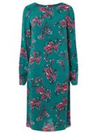 *billie & Blossom Tall Green Floral Print Shift Dress