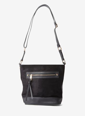 Dorothy Perkins Black Zip Bucket Bag