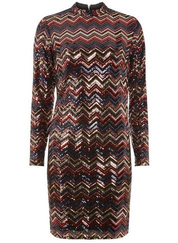 Dorothy Perkins Multi Coloured Chevron Stripe Bodycon Dress