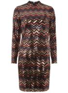 Dorothy Perkins Multi Coloured Chevron Stripe Bodycon Dress