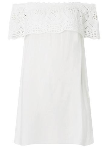 Dorothy Perkins White Broderie Bardot Dress