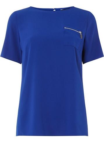 Dorothy Perkins Cobalt Zip Pocket T-shirt