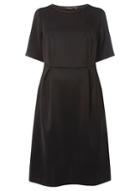 Dorothy Perkins Dp Curve Black Embellished Neck Shift Dress