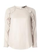 Dorothy Perkins Shimmer Ruffle Long Sleeve Blouse