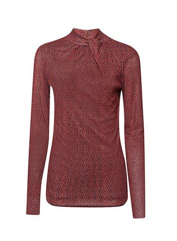 Dorothy Perkins *tall Red Floral Print Mesh Top