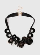 Dorothy Perkins Black Resin Disc Collar Necklace