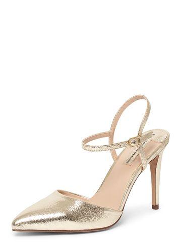 Dorothy Perkins Gold 'ena' Two Part Court Shoes