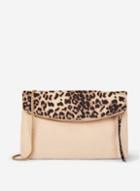 Dorothy Perkins Leopard 'foldover' Clutch Bag