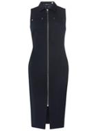 Dorothy Perkins Navy Crepe Zip Dress