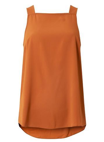 Dorothy Perkins Camel Sleeveless Square Neck Top