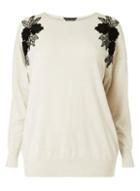 Dorothy Perkins *dp Curve Oatmeal Appliqu Batwing Jumper