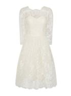 Dorothy Perkins *chi Chi London Cream Embroidered V-back Midi Dress