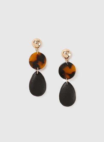 Dorothy Perkins Multi Colour Tortoise Drop Earrings