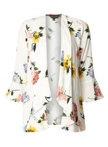 Dorothy Perkins Cream Floral Cover Up Jacket