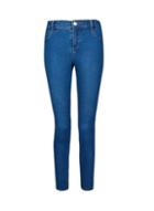 Dorothy Perkins Petite Mid-wash Blue 'frankie' Super Soft Skinny Jeans