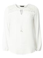 Dorothy Perkins Ivory Lace Yoke Top