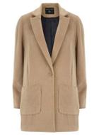 Dorothy Perkins Camel Brushed Boyfriend Coat