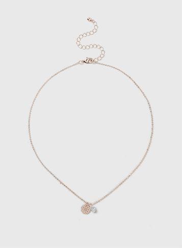 Dorothy Perkins Rose Gold Charm Necklace