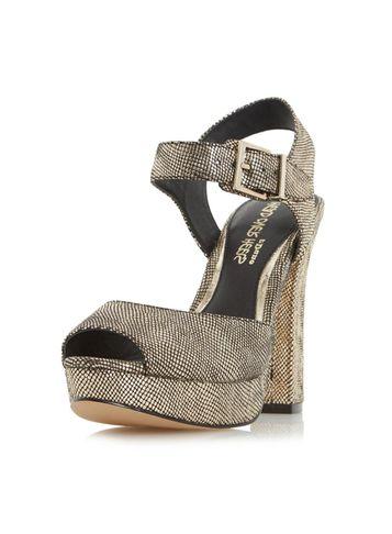 Dorothy Perkins *head Over Heels 'myli' Gold High Heel Sandals