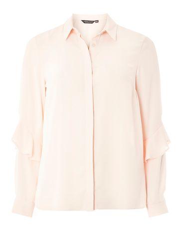 Dorothy Perkins Blush Ruffle Sleeve Shirt