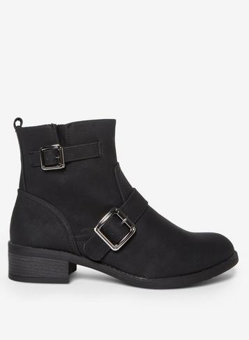 Dorothy Perkins Black Munch Biker Boots