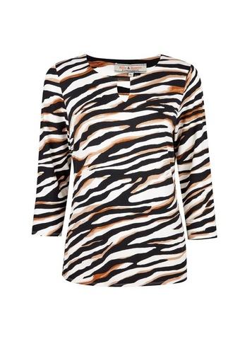 *billie & Blossom Rust Tiger Print Top