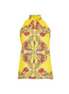 Dorothy Perkins Yellow Paisley Print Halter Neck Top