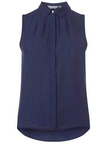 Dorothy Perkins Petite Navy Sleeveless Shirt