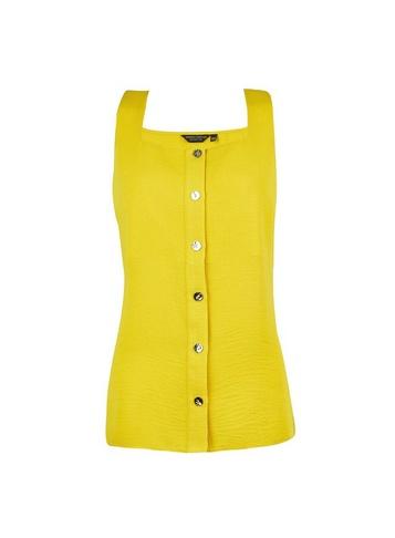 Dorothy Perkins Lime Button Sleeveless Top