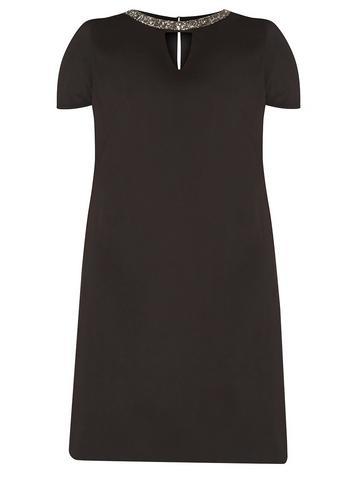 Dorothy Perkins *dp Curve Embellished Neckline Shift Dress