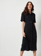 Dorothy Perkins Indigo Horn Buckle Midi Shirt Dress