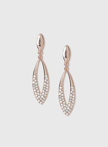 Dorothy Perkins Teardrop Rhinestone Earrings