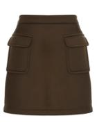 Dorothy Perkins Khaki Scuba Mini Skirt
