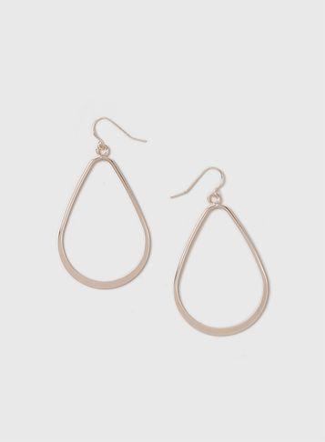 Dorothy Perkins Rose Gold Large Tear Drop Earrings