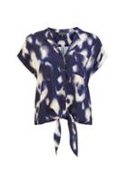 Dorothy Perkins Navy Tie Dye Front Shirt