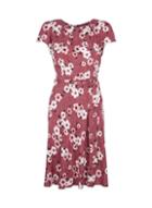 *billie & Blossom Mulberry Floral And Spot Print Fit And Flare Dress