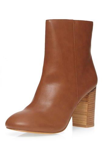 Dorothy Perkins Tan 'loop' '70s Heeled Boots