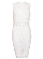 Dorothy Perkins *quiz White Crochet Mesh Midi Dress