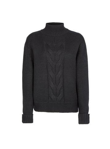 Dorothy Perkins Black Cable Funnel Neck Jumper
