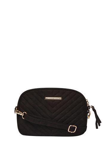 Dorothy Perkins Black Quilt Crossbody Bag