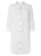 Dorothy Perkins *dp Beach White Button Front Beach Shirt