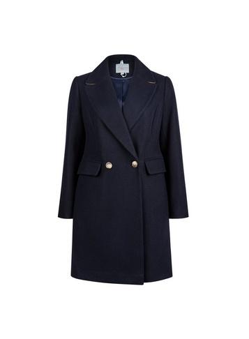 Dorothy Perkins Petite Navy Double Breasted Coat