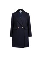 Dorothy Perkins Petite Navy Double Breasted Coat