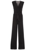 Dorothy Perkins *quiz Black V-neck Pleated Jumpsuit