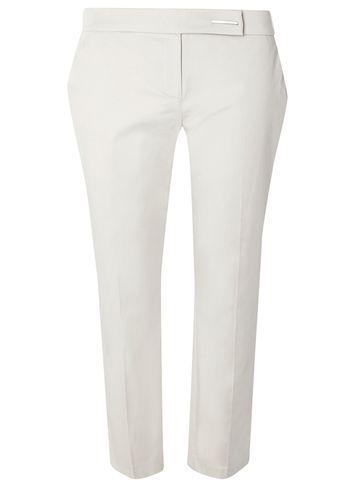 Dorothy Perkins Grey Metal Tab Cotton Sateen Trousers