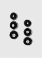 Dorothy Perkins Black Beaded Circle Earrings