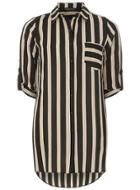 Dorothy Perkins Black Stripe Longline Shirt