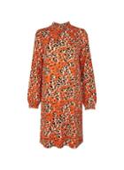Dorothy Perkins Animal Print Shirred Neck Shift Dress